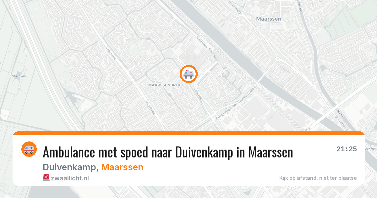 Ambulance met spoed naar Duivenkamp in Maarssen — 22 mei 2026