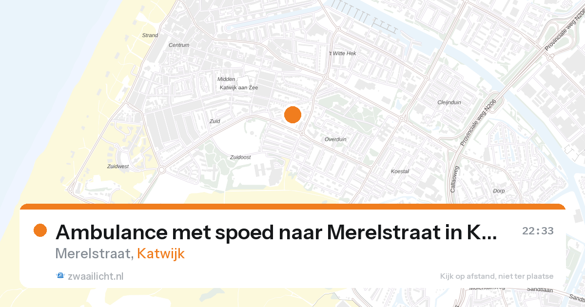 Ambulance met spoed naar Merelstraat in Katwijk — 27 mrt 2026