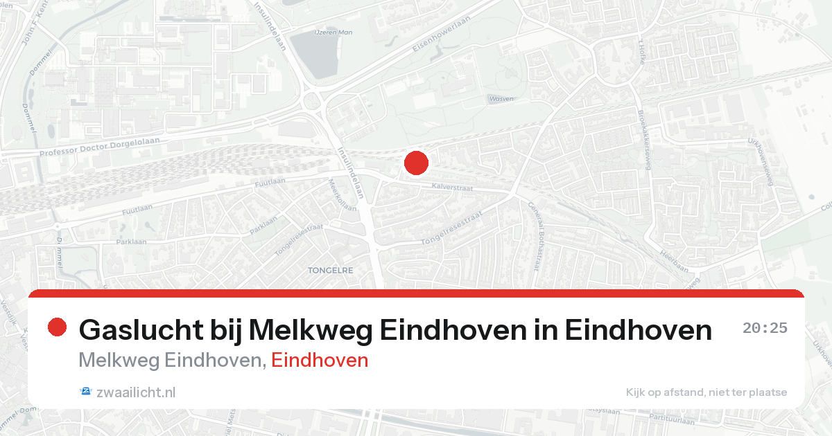 Gaslucht bij Melkweg Eindhoven in Eindhoven — 31 jan 2026