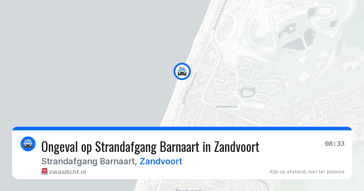 Ongeval op Strandafgang Barnaart in Zandvoort — 4 aug 2026