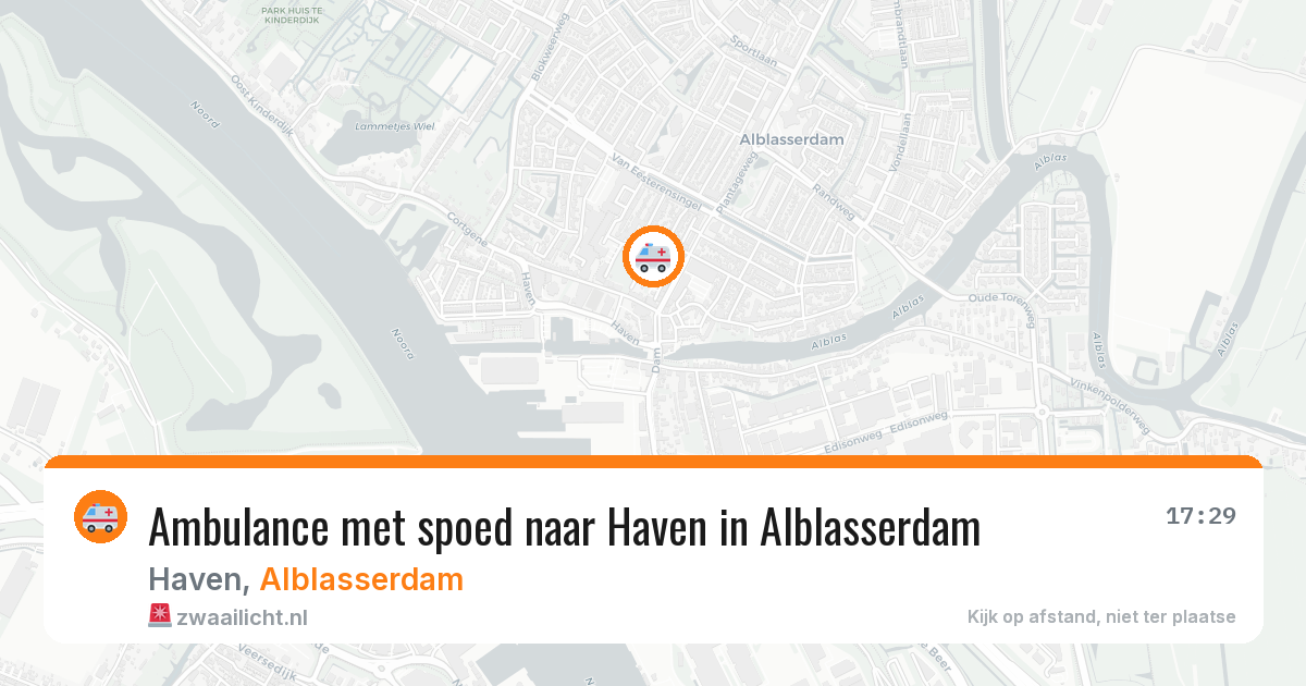 Ambulance met spoed naar Haven in Alblasserdam — 28 mrt 2026