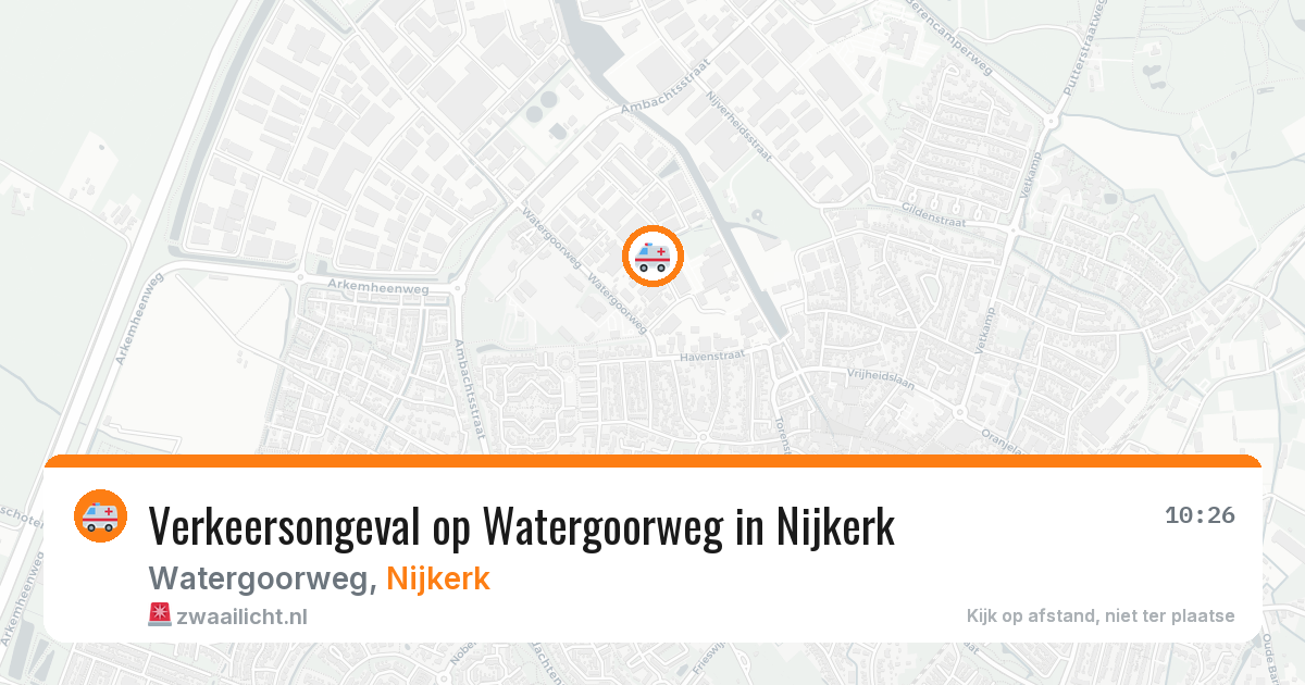 Verkeersongeval op Watergoorweg in Nijkerk — 8 aug 2026