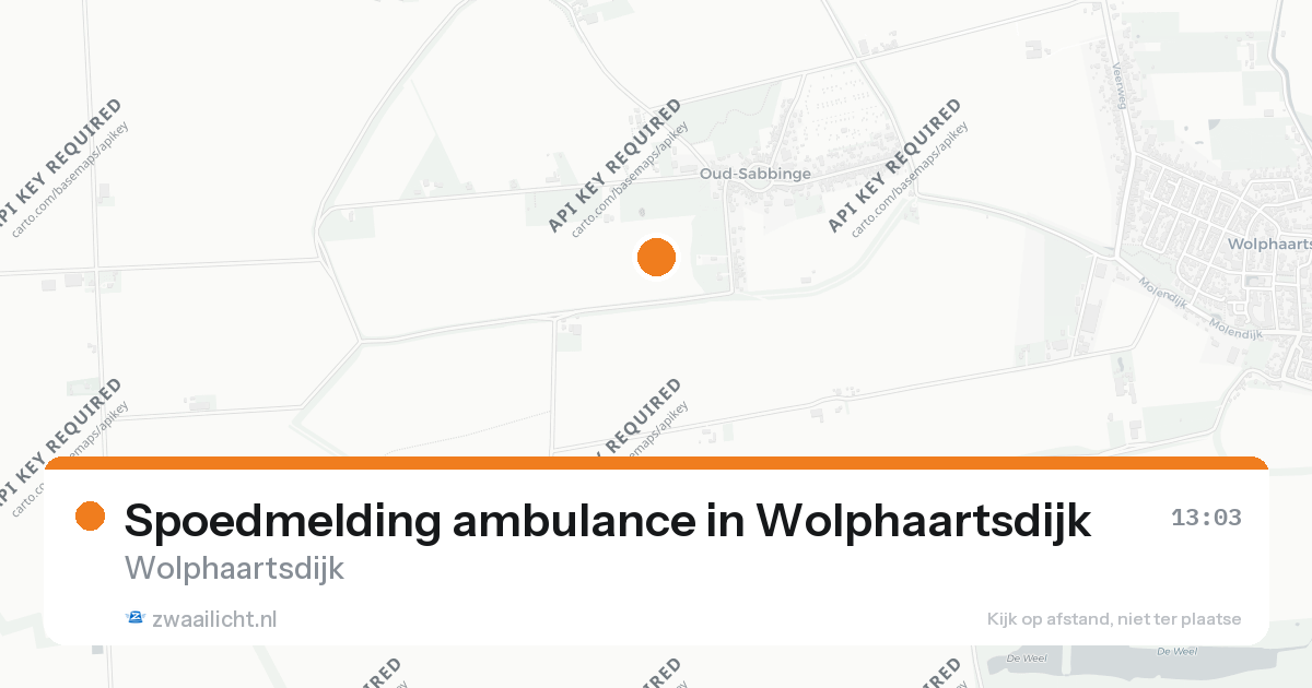 Spoedmelding ambulance in Wolphaartsdijk — 26 aug 2026