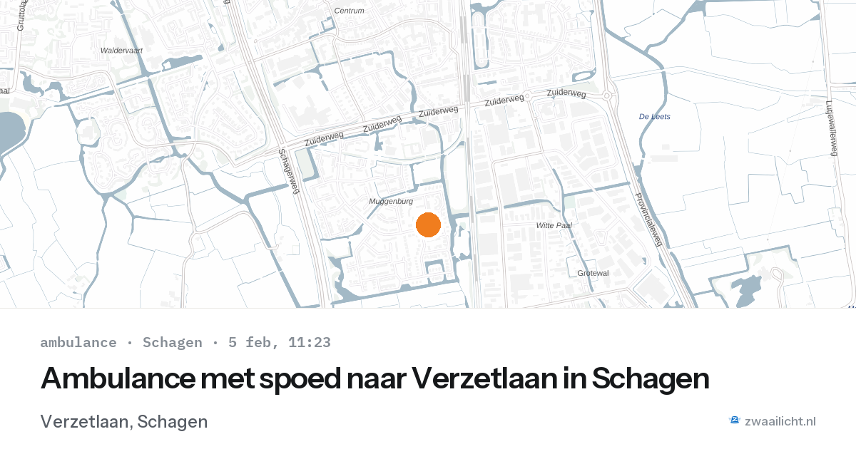 Ambulance met spoed naar Verzetlaan in Schagen — 5 feb 2026