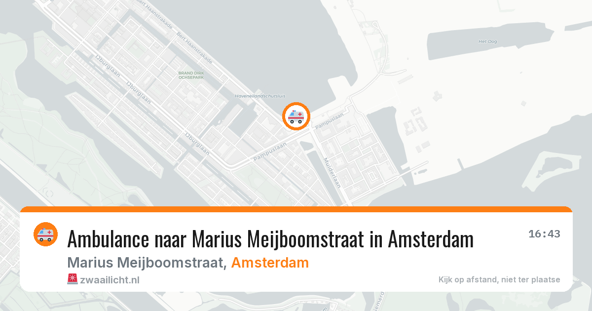 Ambulance naar Marius Meijboomstraat in Amsterdam — 20 apr 2026