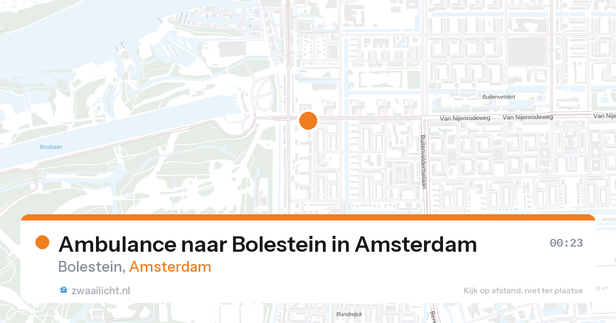 Ambulance naar Bolestein in Amsterdam — 27 aug 2026
