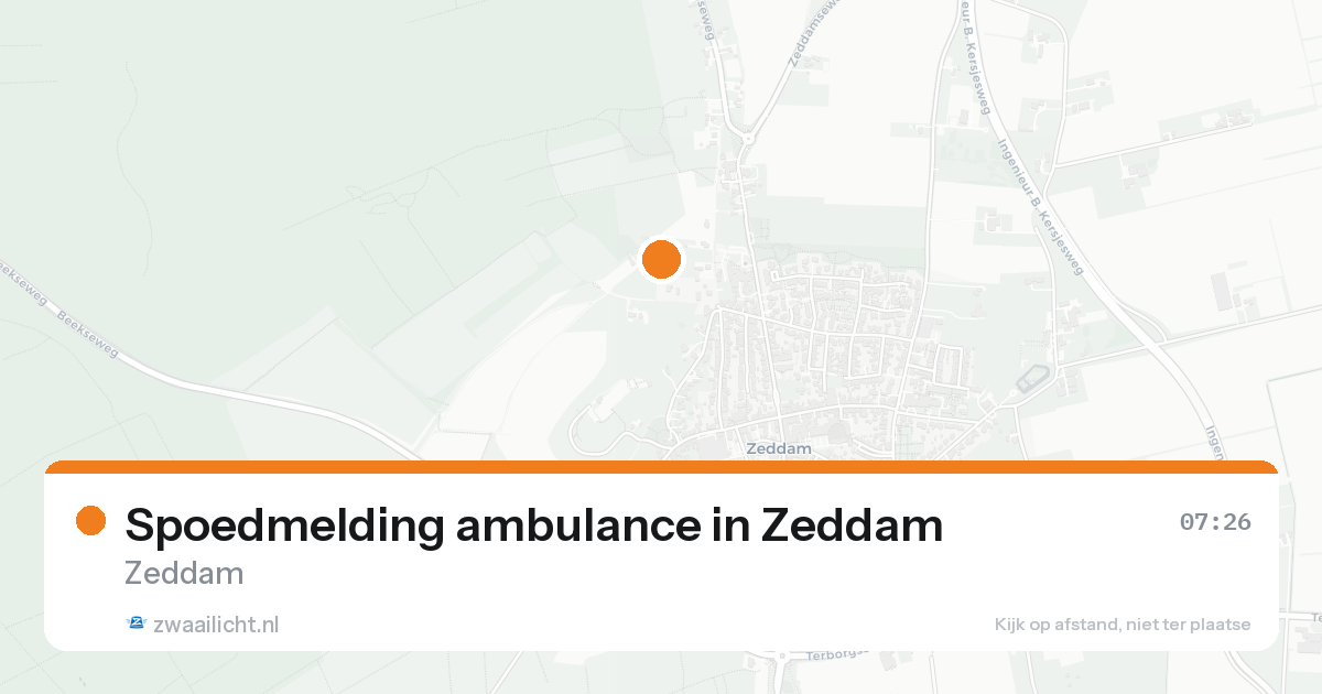 Spoedmelding ambulance in Zeddam — 18 aug 2026