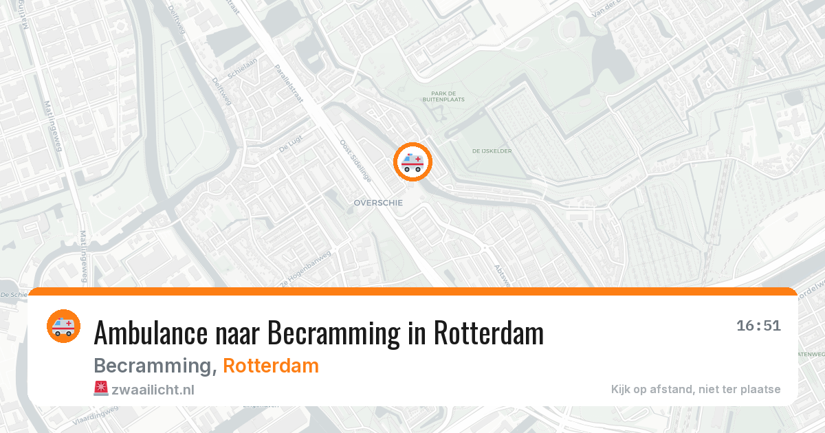 Ambulance naar Becramming in Rotterdam — 1 jul 2026
