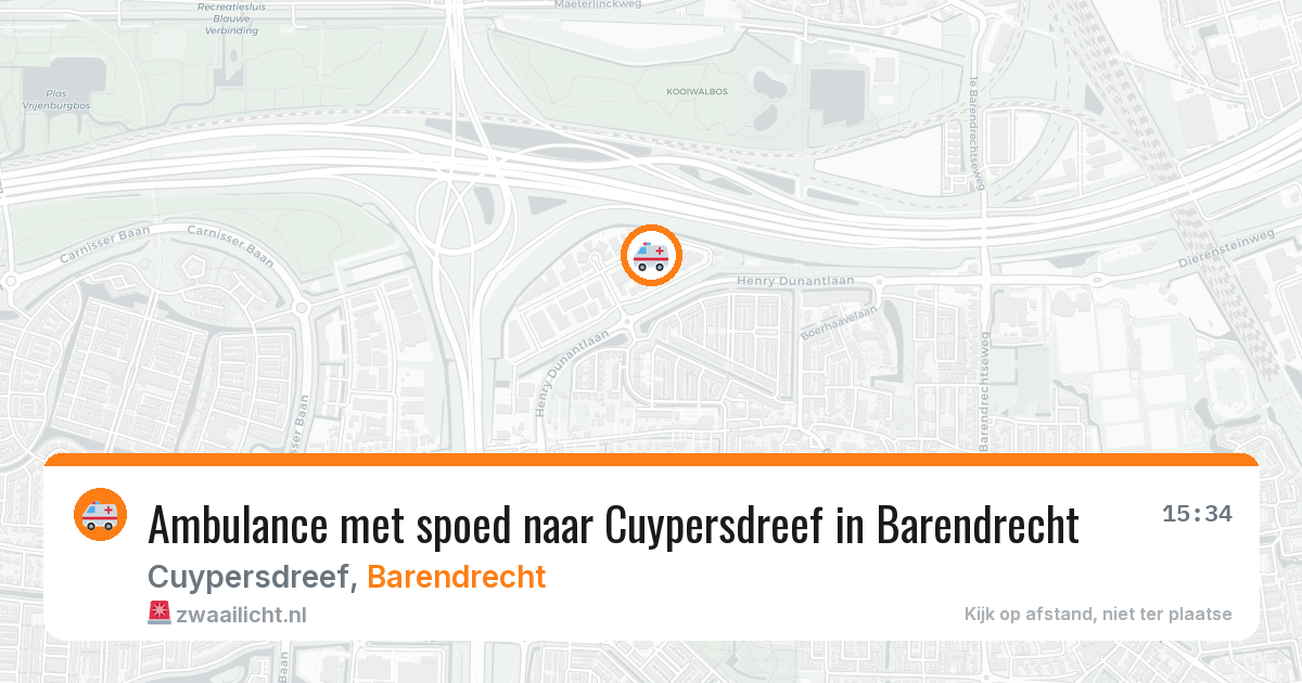 Ambulance met spoed naar Cuypersdreef in Barendrecht — 1 aug 2026