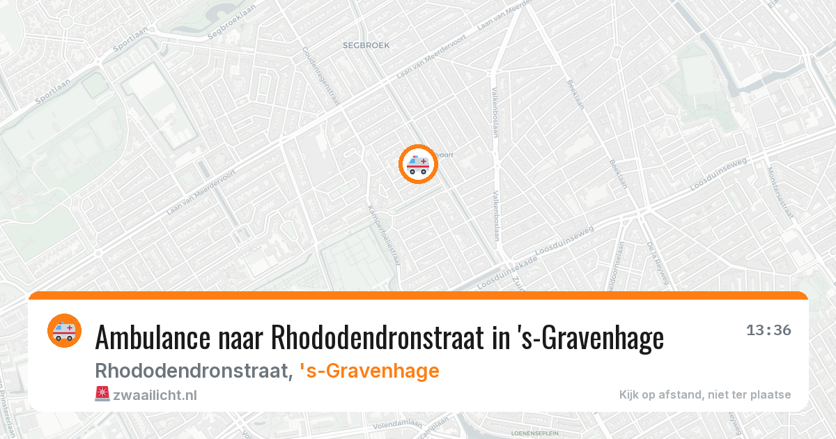 Ambulance naar Rhododendronstraat in 's-Gravenhage — 4 aug 2026