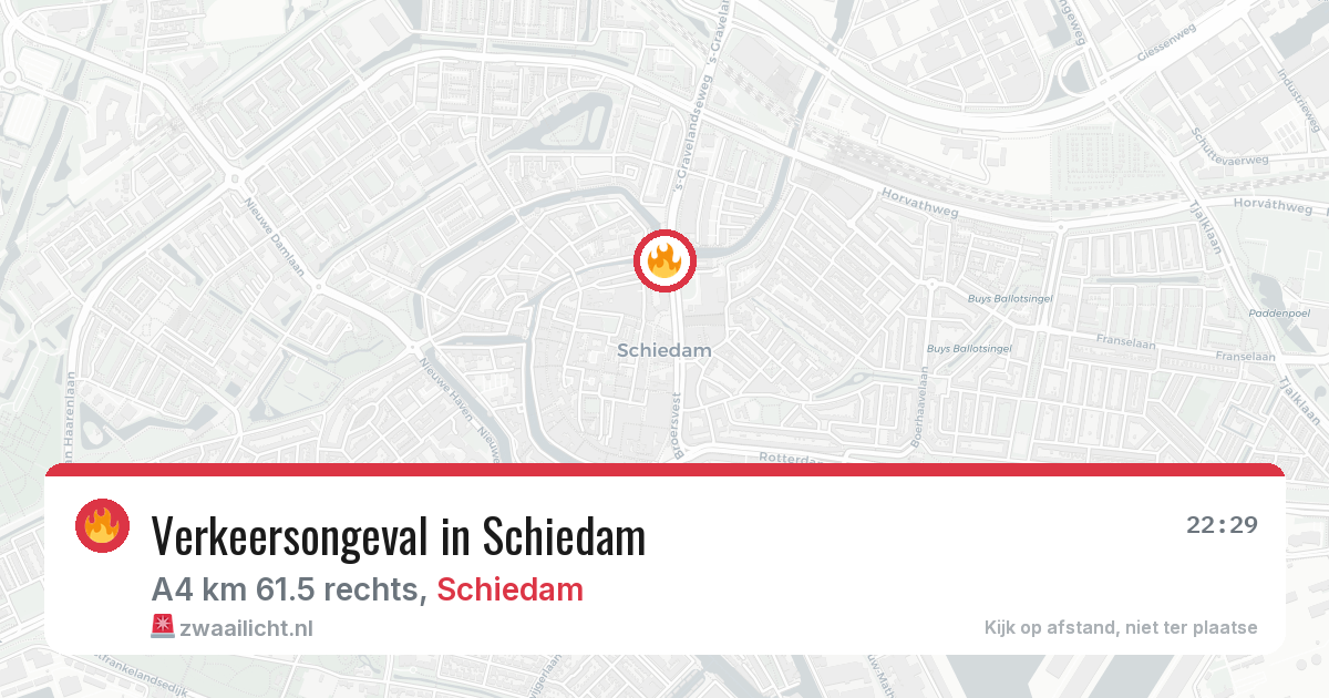 Verkeersongeval in Schiedam — 25 apr 2026