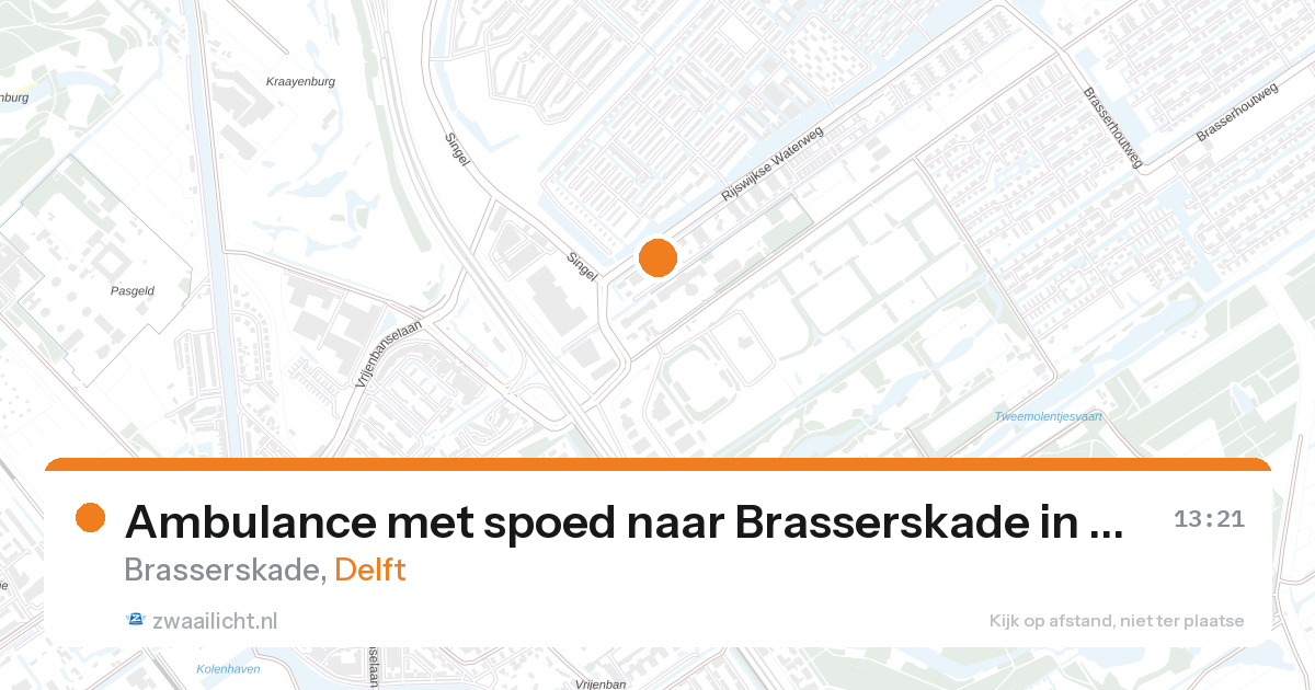 Ambulance met spoed naar Brasserskade in Delft — 3 jun 2026