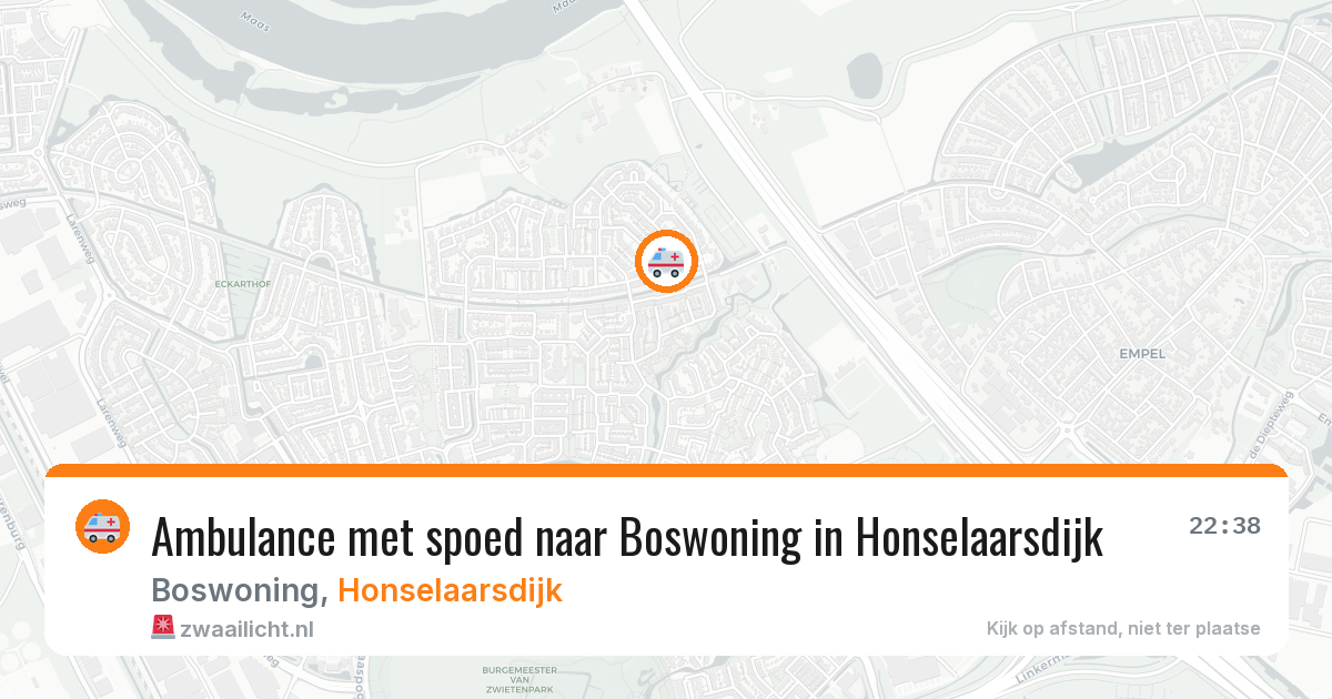 Ambulance met spoed naar Boswoning in Honselaarsdijk — 2 aug 2026
