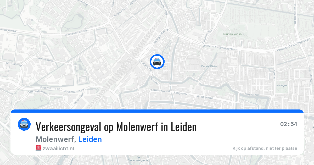 Verkeersongeval op Molenwerf in Leiden — 26 jun 2026