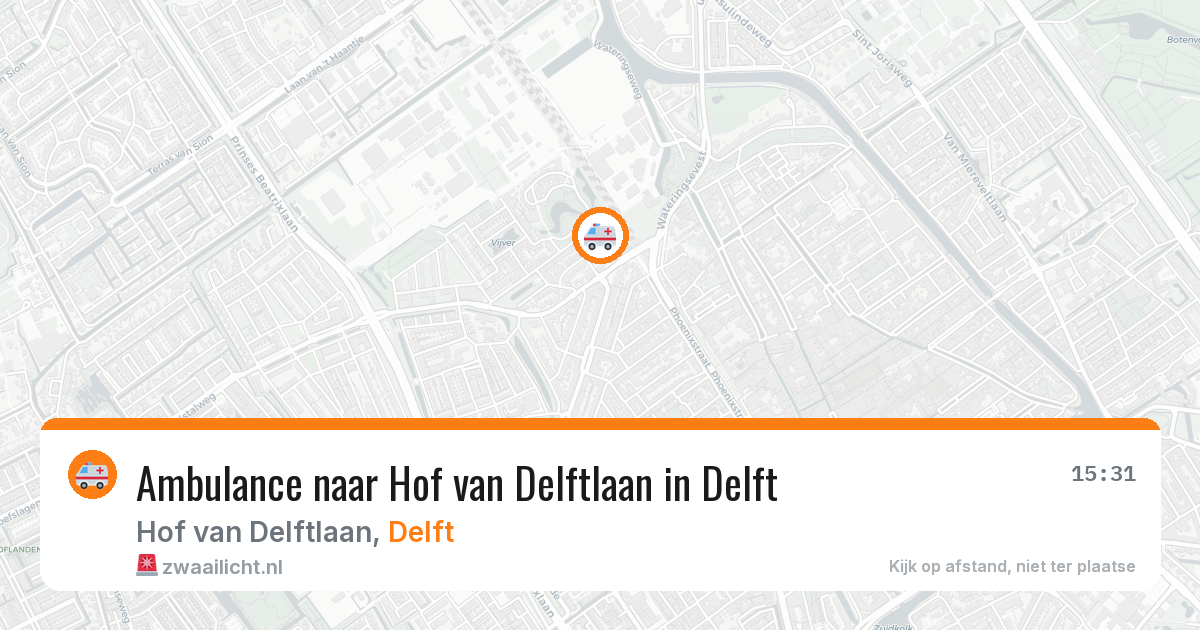 Ambulance naar Hof van Delftlaan in Delft — 1 apr 2026