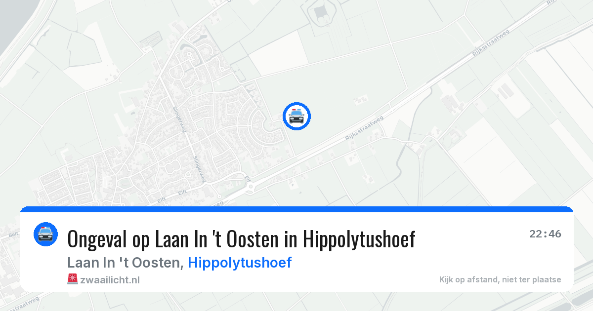 Ongeval op Laan In 't Oosten in Hippolytushoef — 15 jun 2026