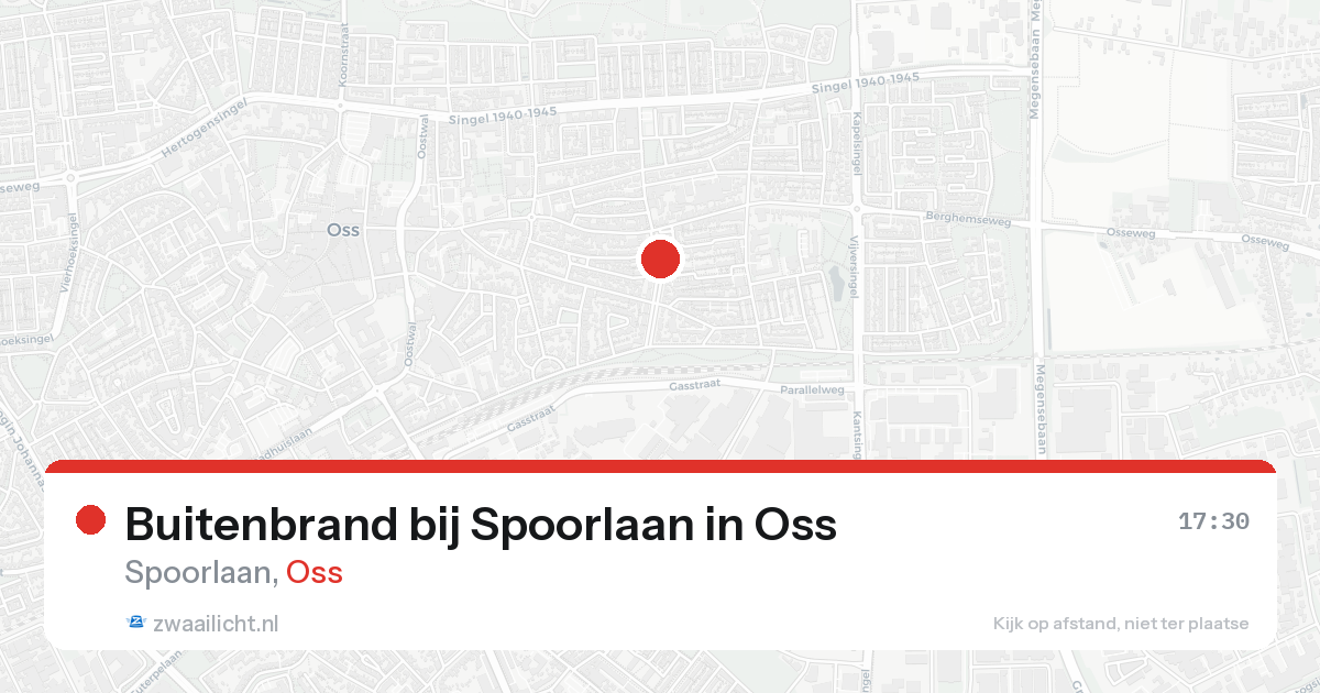 Buitenbrand bij Spoorlaan in Oss — 15 aug 2026