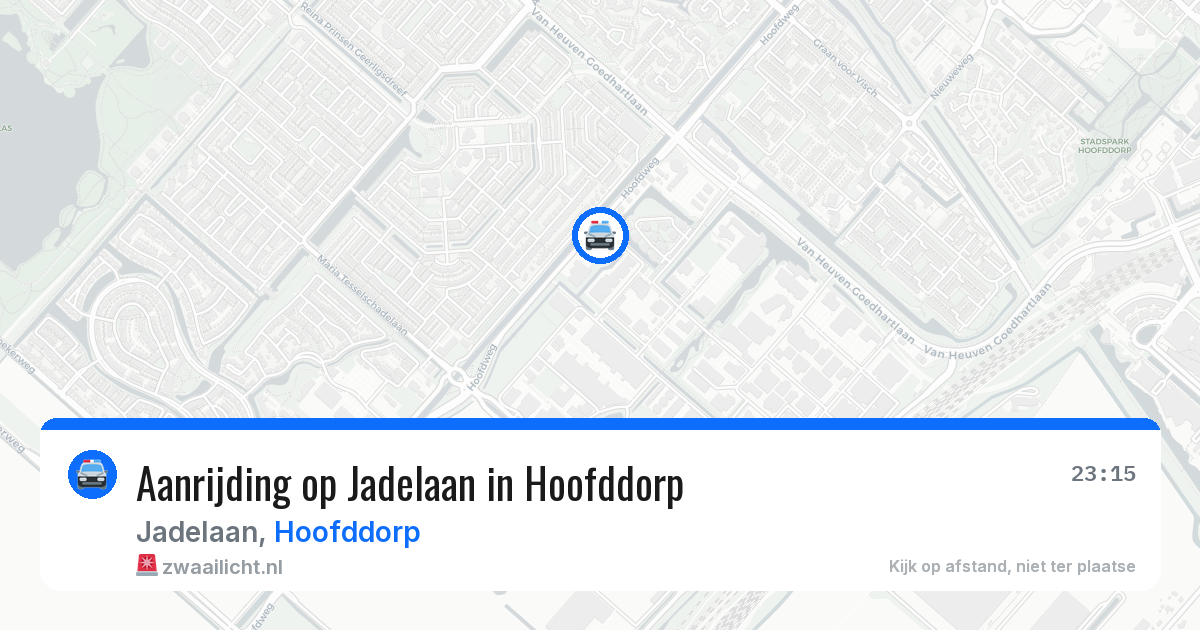 Aanrijding op Jadelaan in Hoofddorp — 7 jul 2026