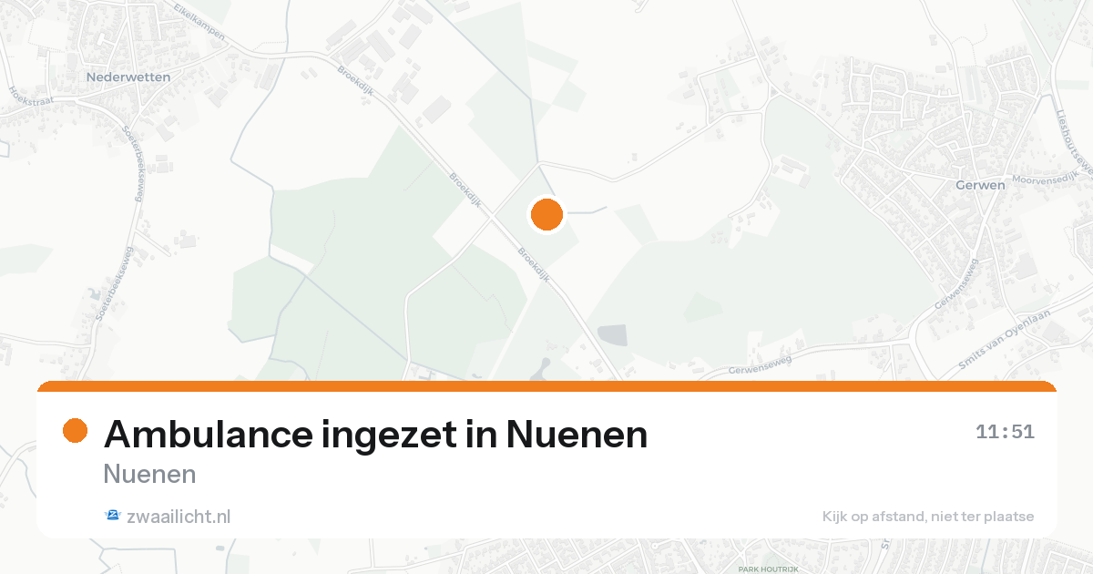 Ambulance ingezet in Nuenen — 31 jan 2026