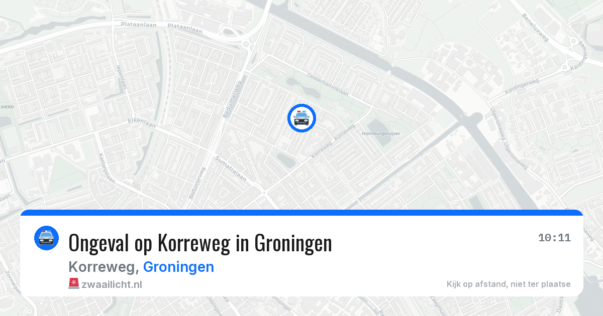 Ongeval op Korreweg in Groningen — 21 jan 2026