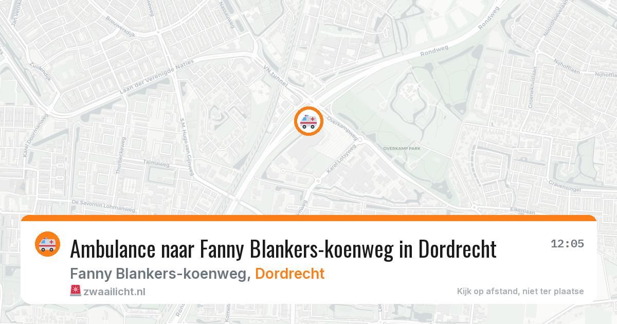Ambulance naar Fanny Blankers-koenweg in Dordrecht — 22 mrt 2026