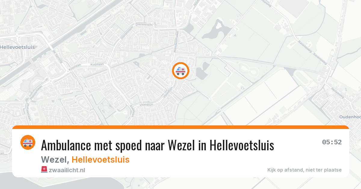 Ambulance met spoed naar Wezel in Hellevoetsluis — 29 jan 2026