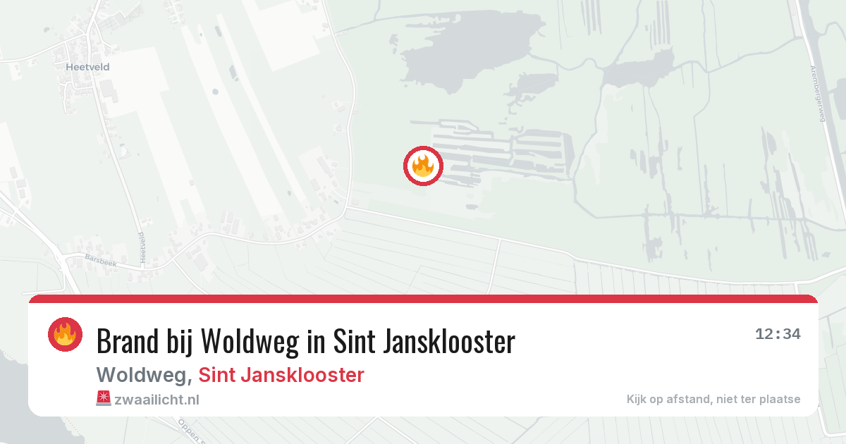 Brand bij Woldweg in Sint Jansklooster — 20 mrt 2026
