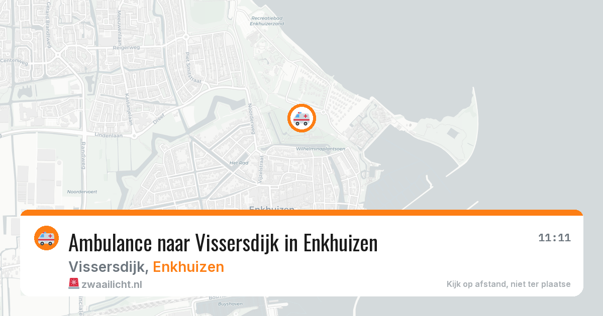 Ambulance naar Vissersdijk in Enkhuizen — 31 mei 2026