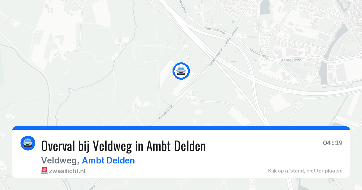 Overval bij Veldweg in Ambt Delden — 6 aug 2026