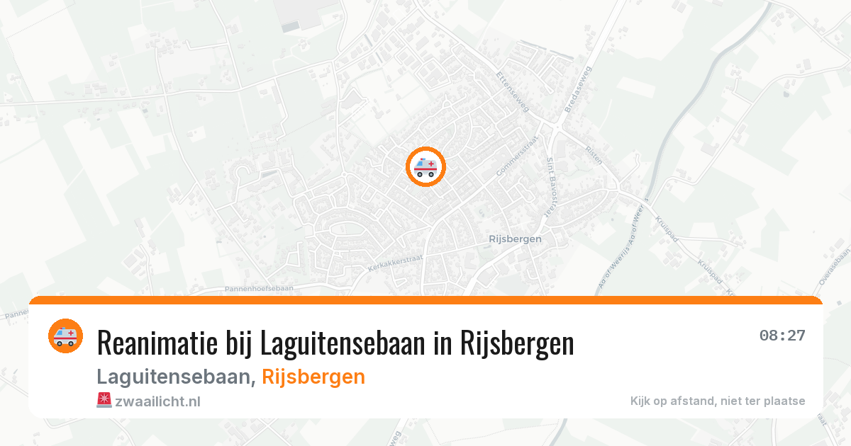 Reanimatie bij Laguitensebaan in Rijsbergen — 19 mei 2026