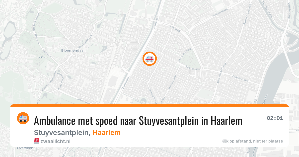 Ambulance met spoed naar Stuyvesantplein in Haarlem — 29 jun 2026
