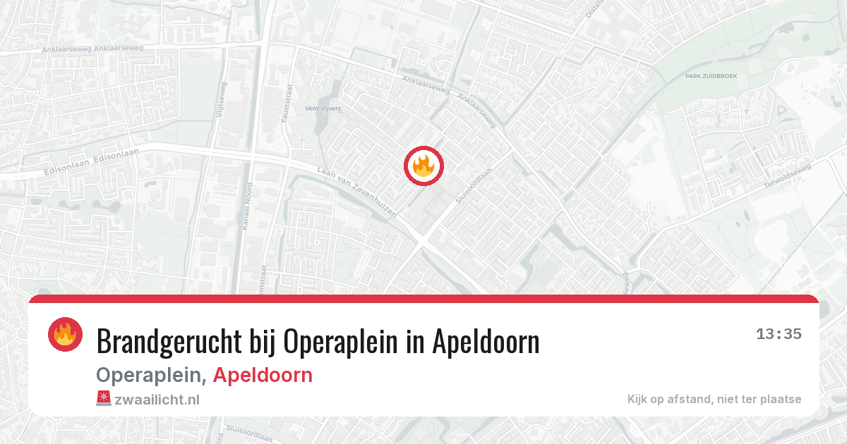 Brandgerucht bij Operaplein in Apeldoorn — 27 mei 2026