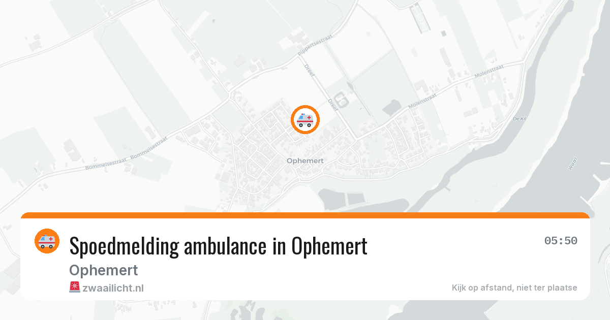 Spoedmelding ambulance in Ophemert — 12 mrt 2026