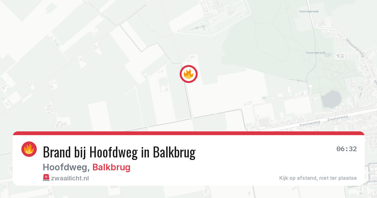 Brand bij Hoofdweg in Balkbrug — 28 mei 2026