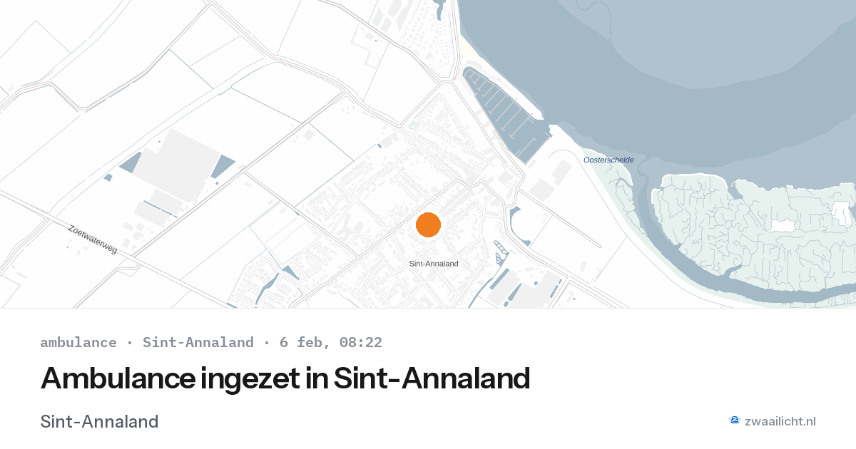 Ambulance ingezet in Sint-Annaland — 6 feb 2026
