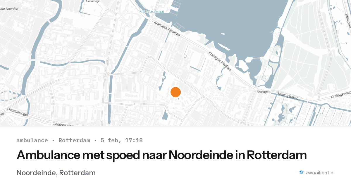 Ambulance met spoed naar Noordeinde in Rotterdam — 5 feb 2026