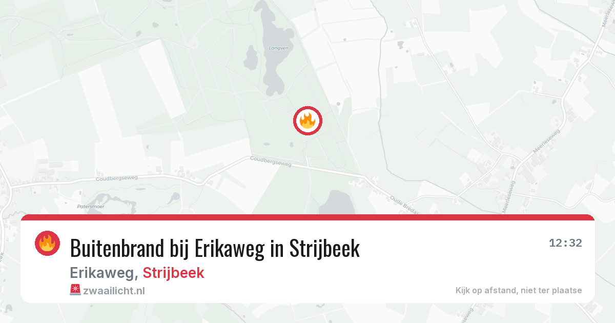 Buitenbrand bij Erikaweg in Strijbeek — 22 apr 2026