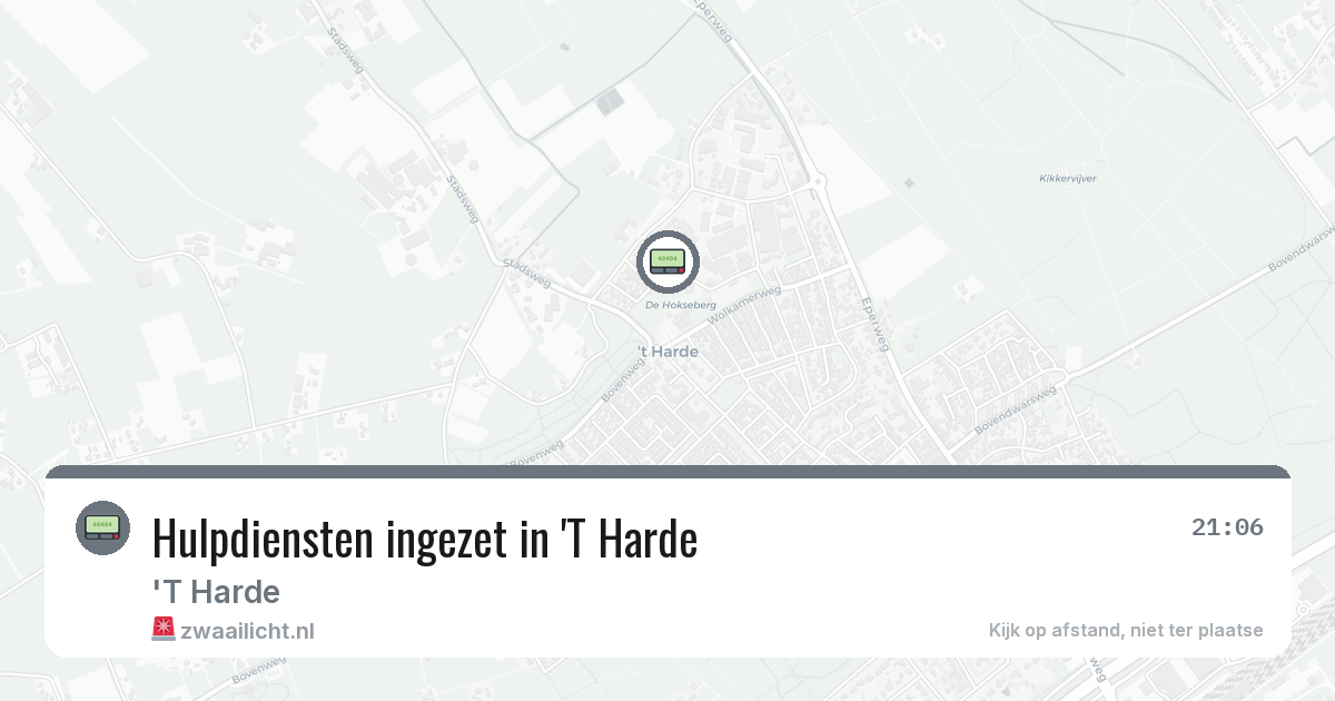 Hulpdiensten ingezet in 'T Harde — 29 jul 2026 | 🚨 Zwaailicht.nl