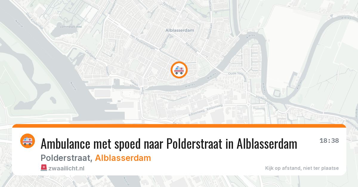 Ambulance met spoed naar Polderstraat in Alblasserdam — 23 jan 2026
