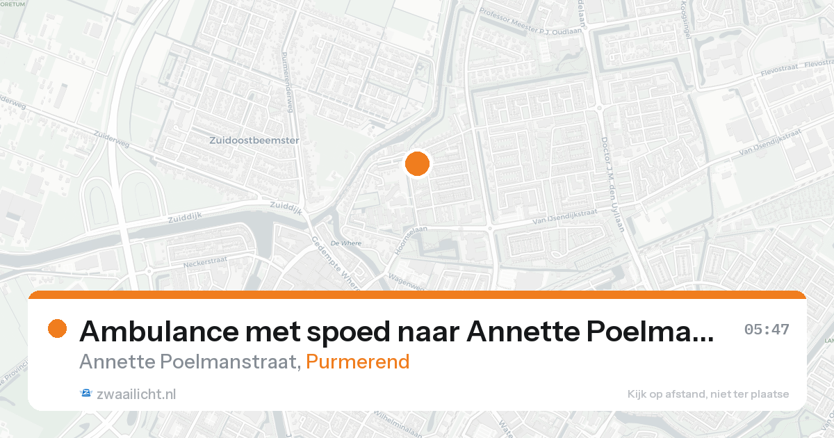 Ambulance met spoed naar Annette Poelmanstraat in Purmerend — 4 jun 2026