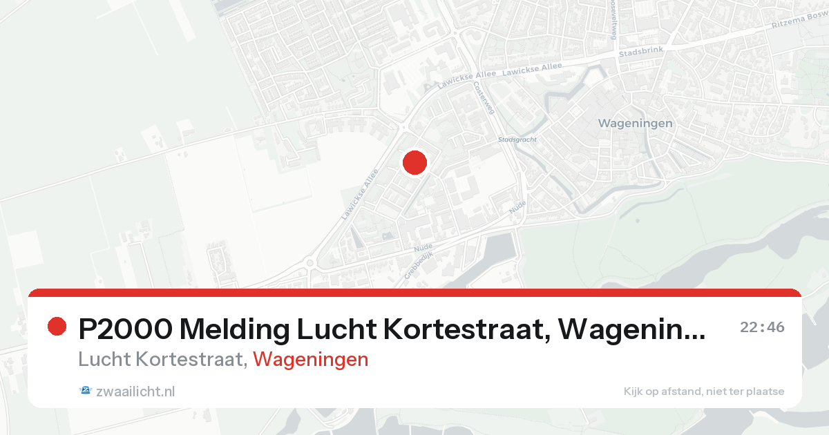 P2000 Melding Lucht Kortestraat, Wageningen — 3 feb 2026
