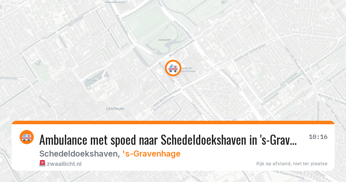 Ambulance met spoed naar Schedeldoekshaven in 's-Gravenhage — 12 feb 2026