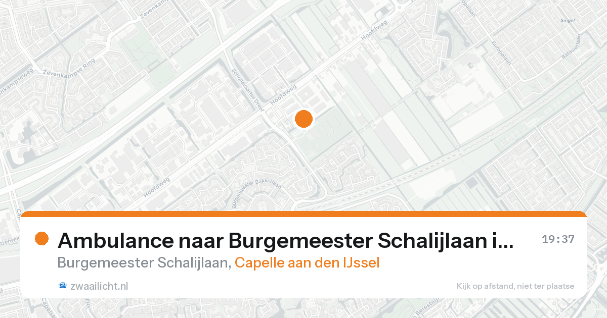 Ambulance naar Burgemeester Schalijlaan in Capelle aan den IJssel — 20 aug 2026