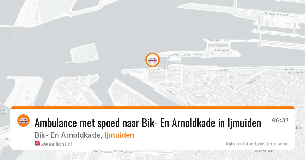 Ambulance met spoed naar Bik- En Arnoldkade in Ijmuiden — 22 mei 2026