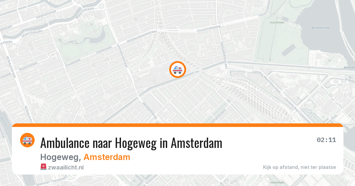 Ambulance naar Hogeweg in Amsterdam — 12 aug 2026
