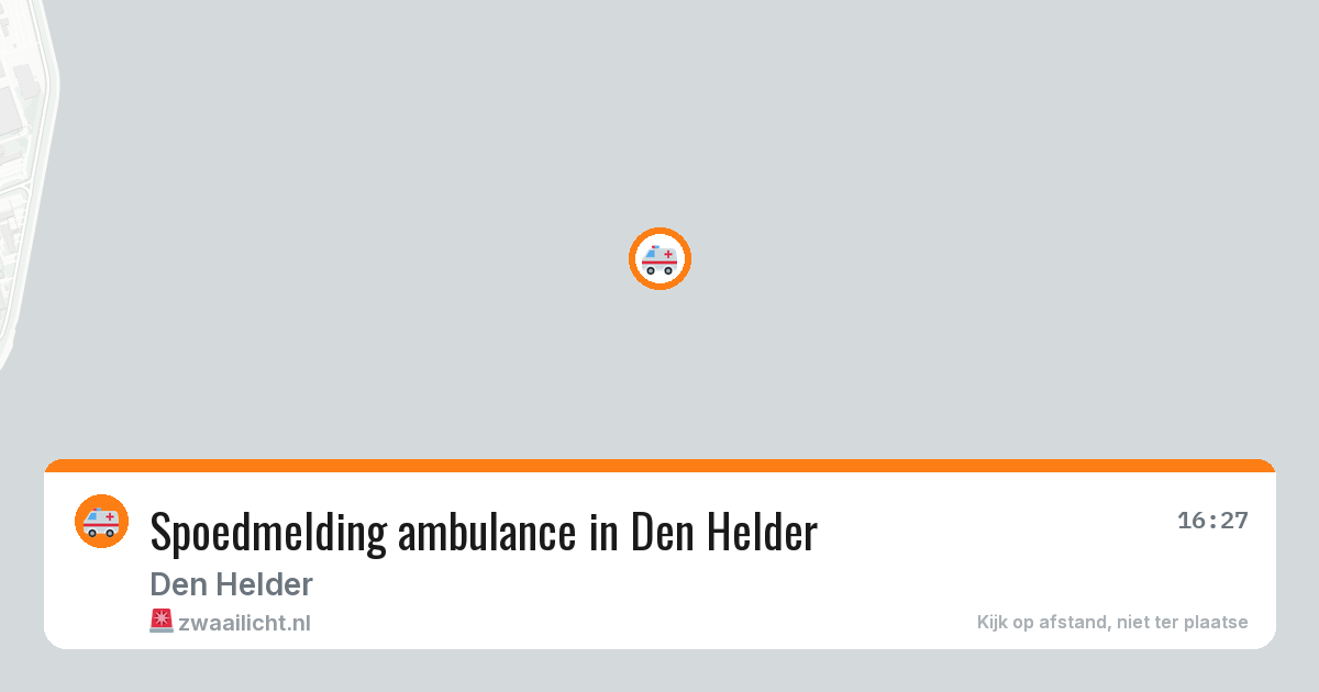Spoedmelding ambulance in Den Helder — 30 apr 2026