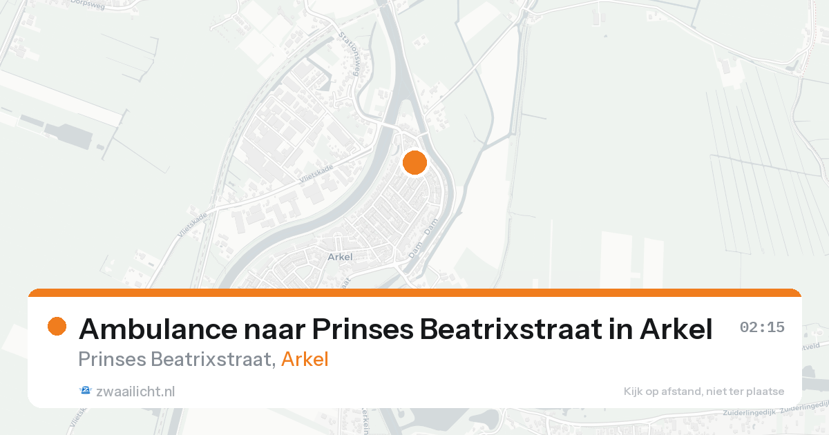 Ambulance naar Prinses Beatrixstraat in Arkel — 21 mrt 2026
