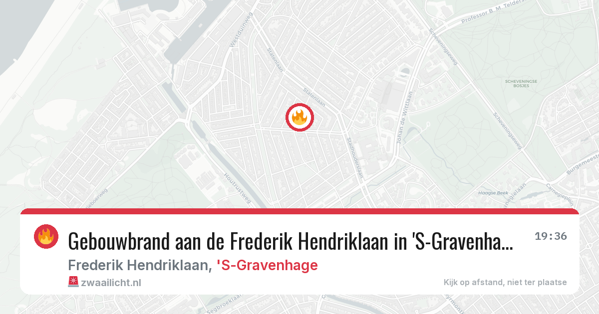Gebouwbrand aan de Frederik Hendriklaan in 'S-Gravenhage — 19 feb 2026