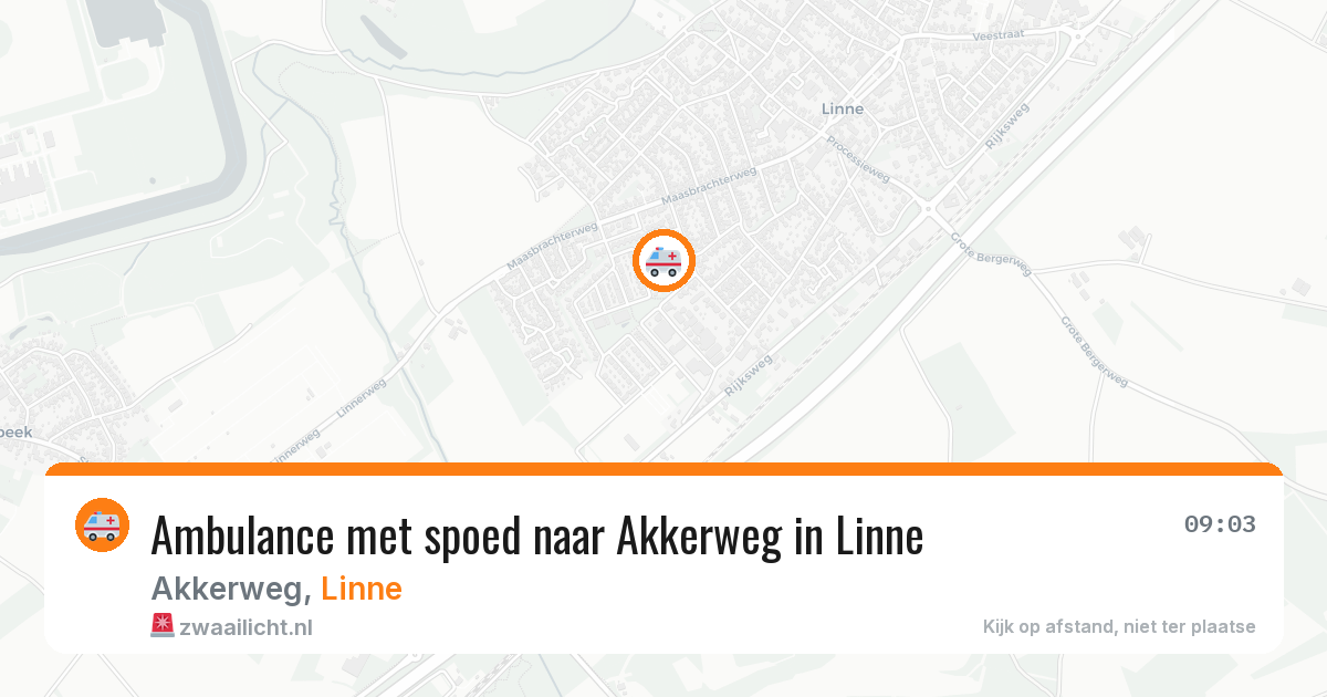 Ambulance met spoed naar Akkerweg in Linne — 21 mrt 2026