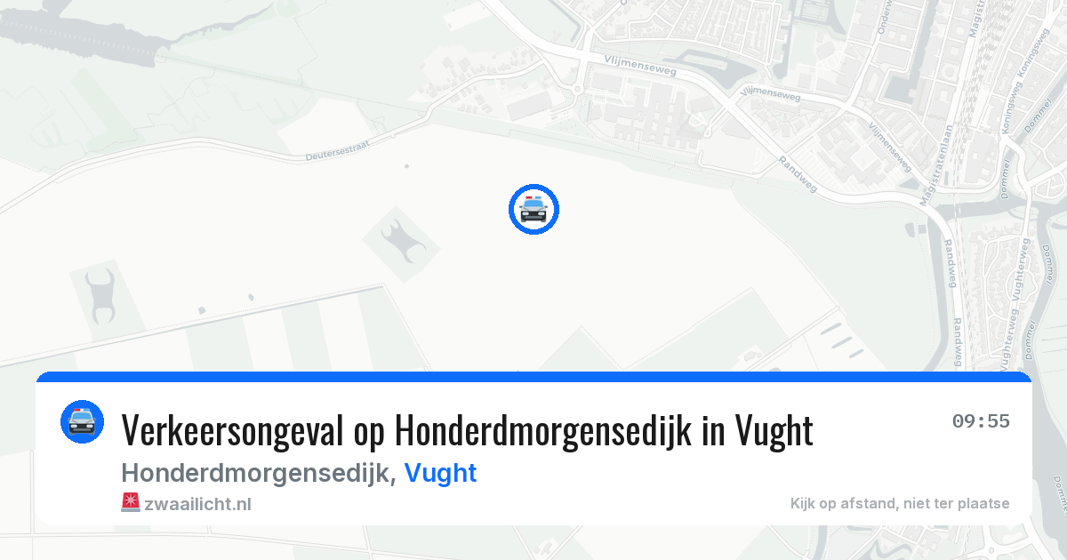 Verkeersongeval op Honderdmorgensedijk in Vught — 14 jul 2026